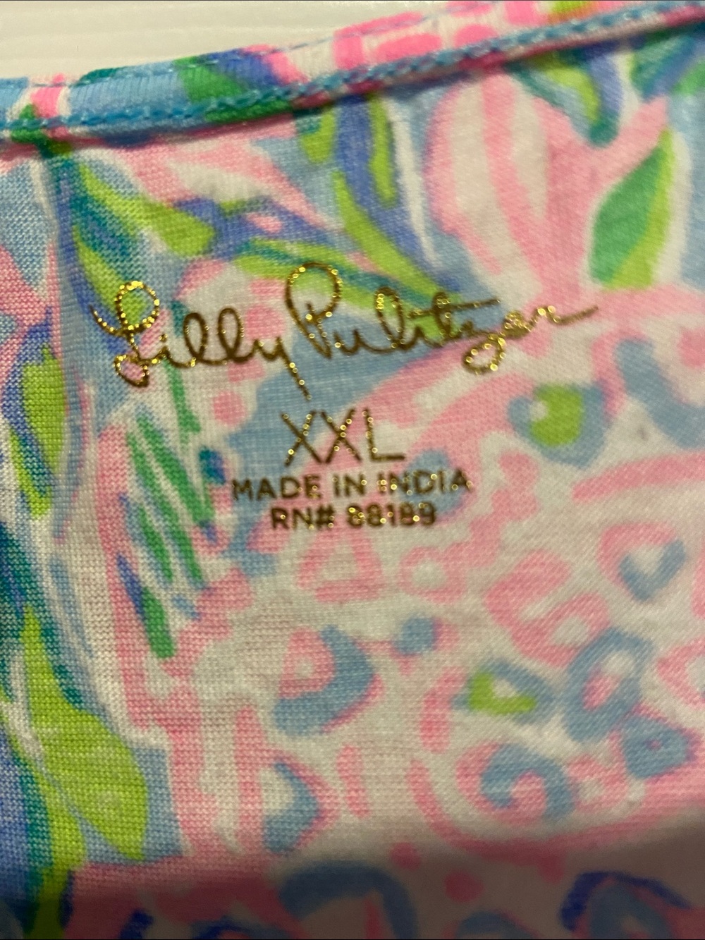 Lilly Pulitzer Geanna Dress XXL - EUC - Frenchie Blue Turtley  In Love - Picture 2 of 6